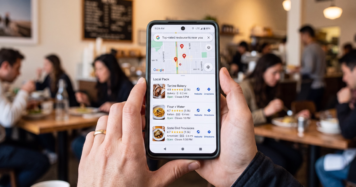 Local seo for restaurants: Restaurant google my business local pack